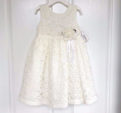 NWT! BLUEBERI Boulevard B30362 Floral Lace Overlay Holiday Dress, Size 4 -  White | eBay