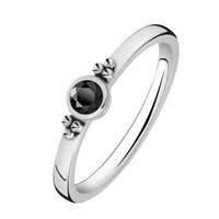 Thomas Sabo Ring TR2154-643-11-52 Royalty 925Er Silber Zirkonia Schwarz Uvp 49,-