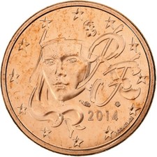 [#1275435] France, 5 Euro Cent, BU, 2014, MDP, Copper Plated Steel, MS(63), KM:1