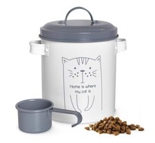 Trockenfutterdose Löffel Metalldose Tierfutter Vorratsdose Katzenfutterbox Katze