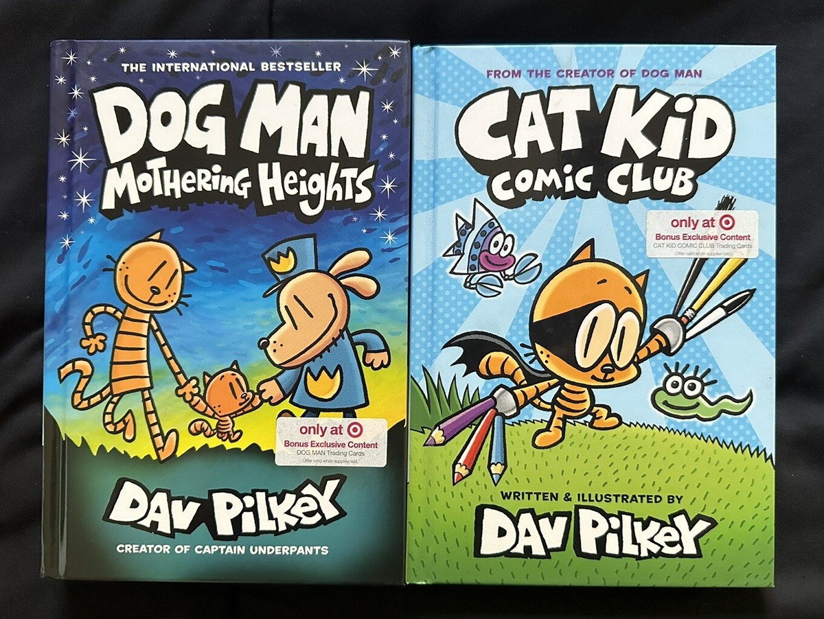 2x Cat Kid Comic Club Dog Man Mothering Heights Hardcover