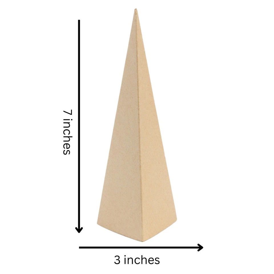 Juego de conos artesanales triangulares de papel maché a granel - 7 x 3 pulgadas fondo abierto (300 piezas) Foto 2 de 4