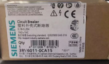 New In Box Siemens 3RV6011-0CA15 3RV60110CA15 0.18-0.25A Circuit Breaker