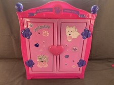 Build A Bear Pink Wardrobe Armoire W /12 Outfits/4 Pairs Of Shoes/ 5 Hangers