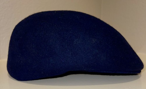 Vintage Lancaster 4384 lana schiacciabile berretto piatto newsboy blu navy - Foto 2 di 6