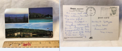 Vintage Postcard Washington WA Bellingham Mall Kovacs Restaurant 1986 Everett