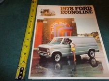 1978 FORD ECONOLINE VAN SALES BROCHURE / FOLDER / ORIGINAL FOMOCO ITEM W/ UPDATE