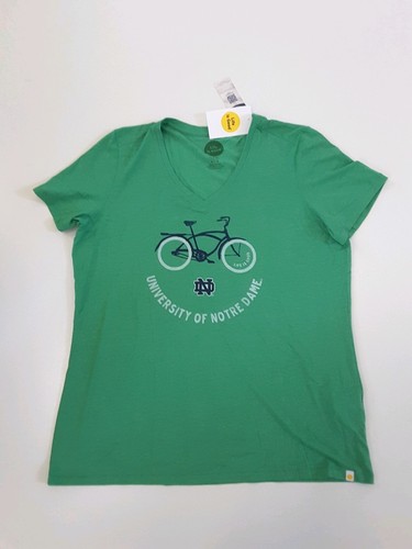 Notre Dame Bicycle Smile T Shirt Size 