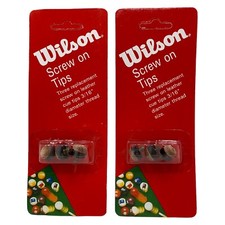 NEW WILSON REPLACEMENT SCREW ON CUE TIPS 3/16" 2 Packs Of 3 Tips Per Pack