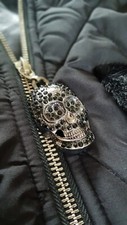 Philipp Plein Coat Black Winter Parka Women Jacket Rrp £995.00