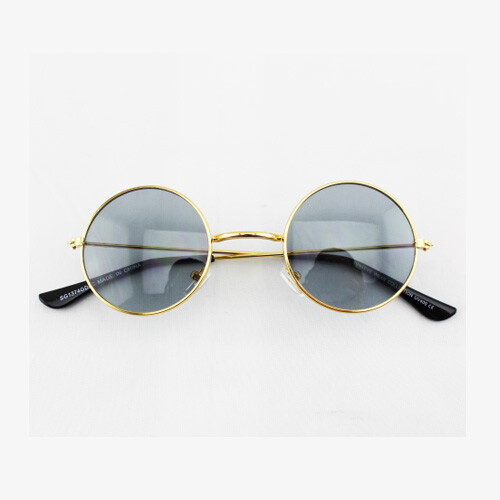 John Lennon Tipo Gafas de Sol Redondas Lensses Marco Gris/Negro | eBay