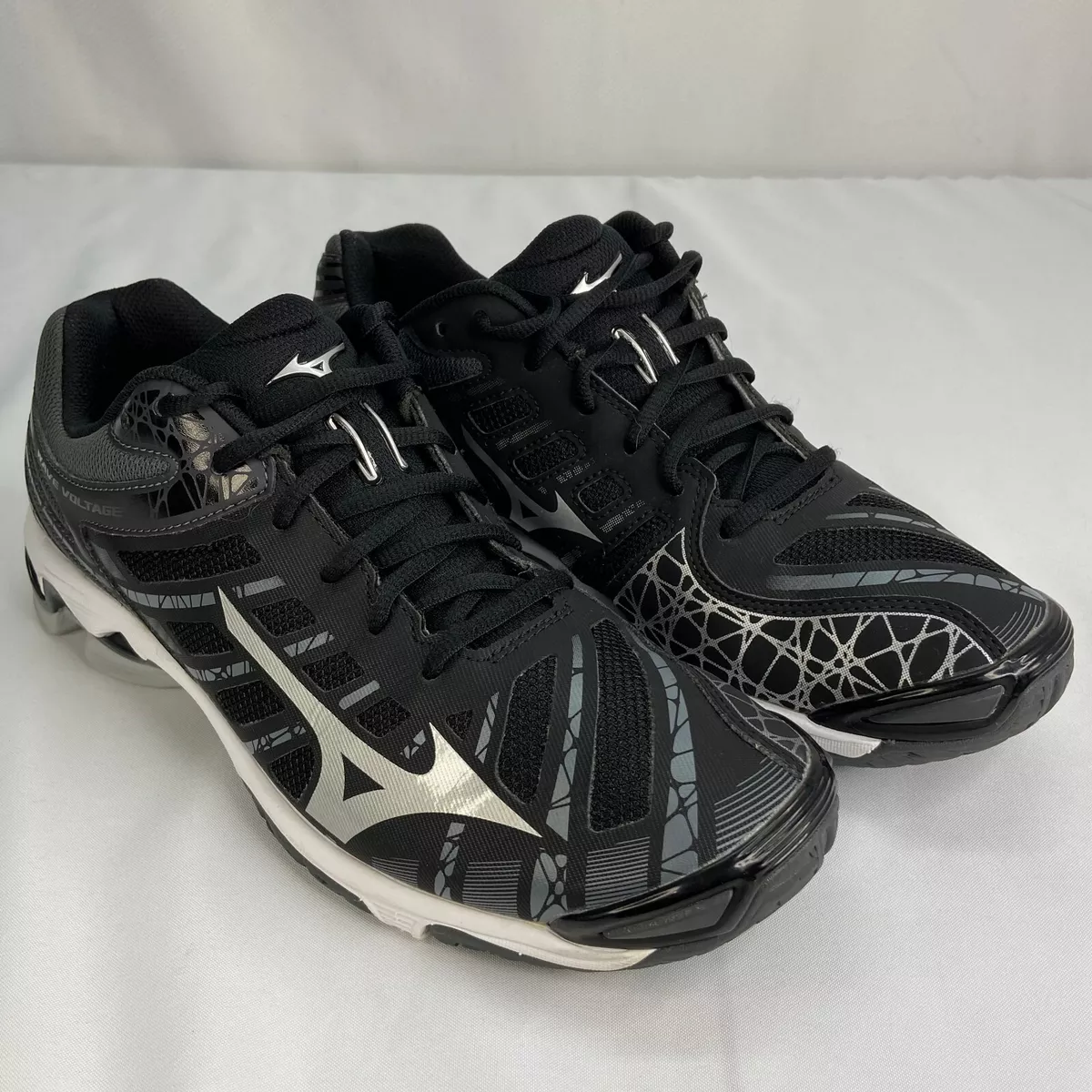 Mizuno Wave Voltage Womens Shoes Sneakers Size 11 Black White