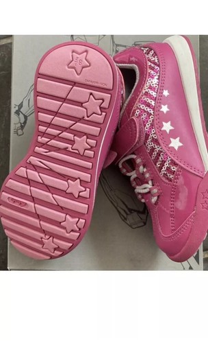 Clarks Junior girls Giggle Sparkle 2 Pre Pink Trainers Uk 12 G / Eu 30 - Picture 4 of 5