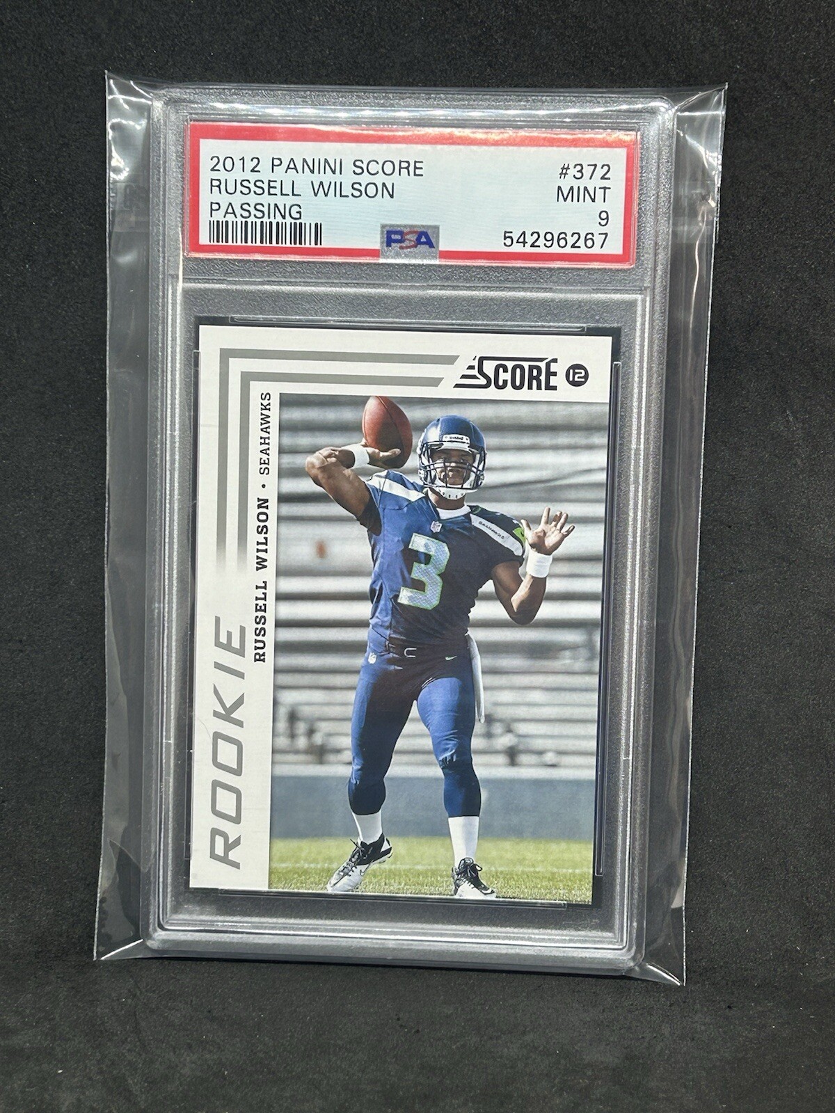 2012 Panini Score Russell Wilson #372 Passing Rookie Card PSA 9 Mint Sb6