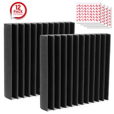 Thick 12PCS Acoustic Foam Soundproof Panels Wall Tiles Brick Noise Proof Studio