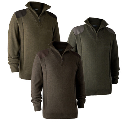 Deerhunter Sheffield Strick mit Reissverschluss Pullover Jagdpullover Jagd Jäger