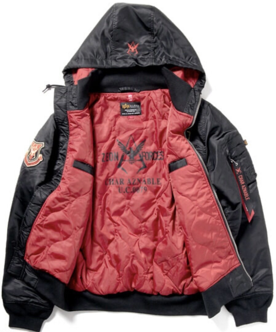 ALPHA INDUSTRIES CHAR AZNABLE MA-1ジャケット Alpha Industries MA-1 Neo Zeon Char Aznable Flight Jacket Military