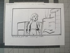 storyboard vintage années 80 Aliens film LA Effects production 1ère génération copie d'occasion 54G