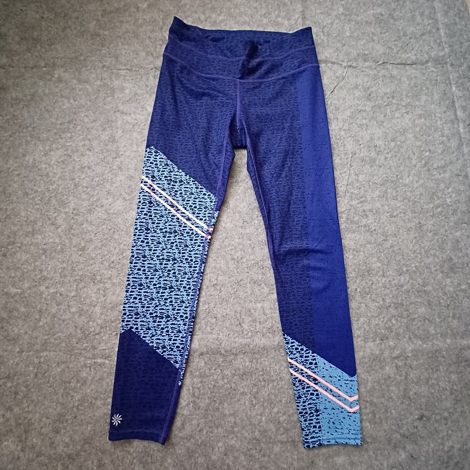 Athleta Reflective Sonar 7/8 Tights Small Blue Coral … Gem