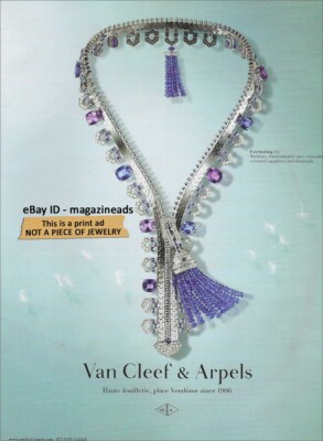 VAN CLEEF & ARPELS Jewelry 1-Page PRINT AD 2013 famous zip