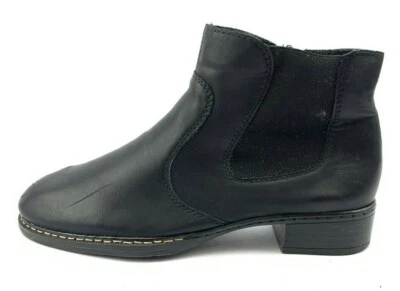 RIEKER DAMEN STIEFEL STIEFELETTEN BOOTS Gr:38 Uk:5 SCHWARZ  - Bild 1 von 4