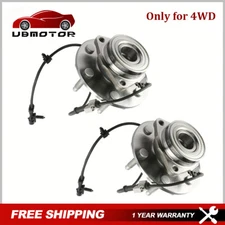 Pair 2x Front Wheel Hub Bearing Assembly w/ ABS For Chevy GMC Truck 4WD AWD