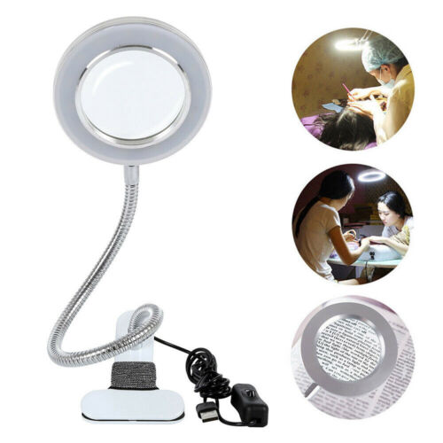 8X Magnifying LED Desk Lamp Clamp Desktop Beauty Lamp Magnifier Light Nail Salon - Picture 12 of 12