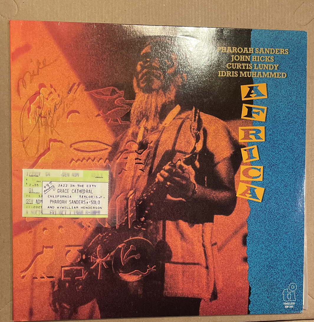 Pharoah Sanders Africa サイン入り Pharoah Sanders Africa Original Timeless Records 1987 Vinyl