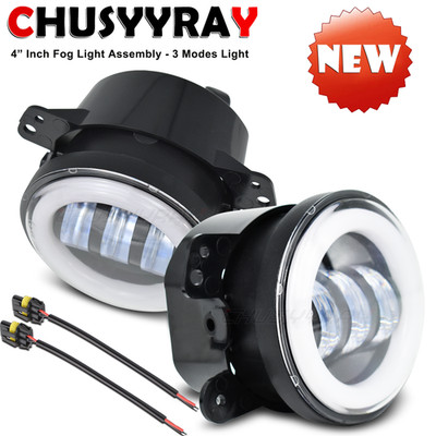 For 2011-2014 Dodge Charger Pair 4'' LED Fog Lights Front Bumper Driving Lamp