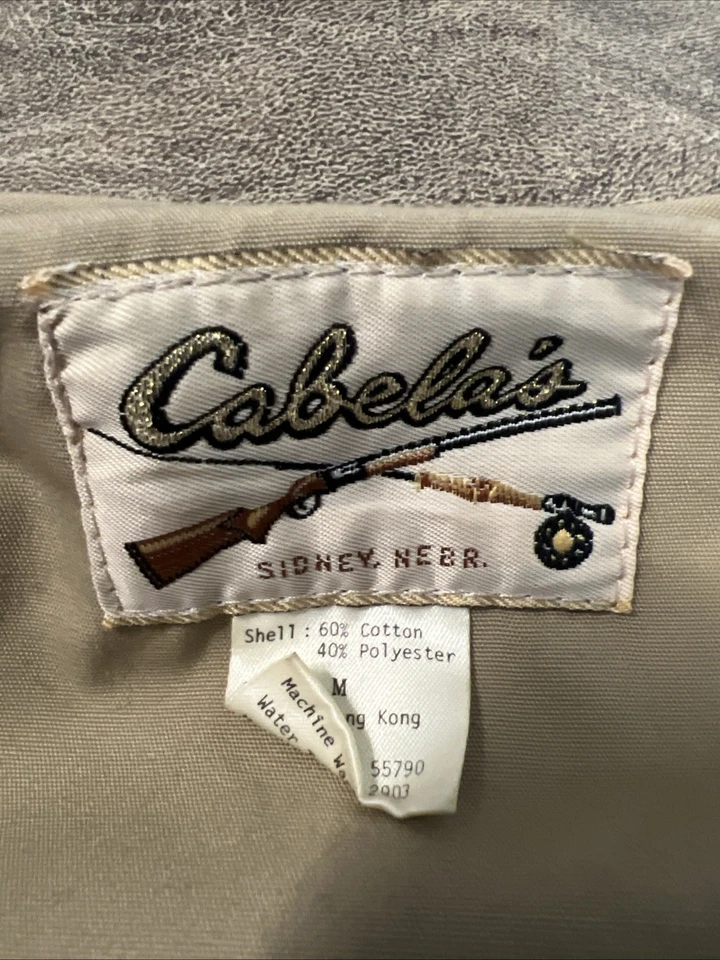 Vintage Hunting Vest Cabela's Size M Tan Ranger Utility Cargo *SEE FLAWS* - Image 2 of 4