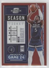 2020-21 Panini Contenders Optic Season Ticket Red Prizm Malik Beasley #33 0c6
