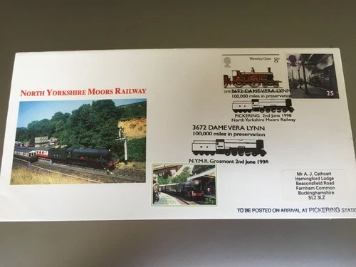 GB STAMPS NORTH YORKSHIRE MOORS RAILWAY FIRST DAY COVER REF No 4404