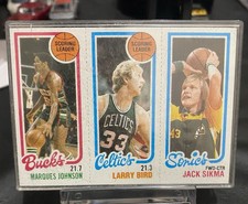 1980-81 Topps - Larry Bird, Jack Sikma, Marques Johnson #232-30-143 (RC)
