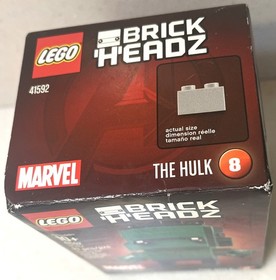 Lego Brick Headz Marvel THE HULK 8 Building Toy 41592 BrickHeadz Box Manual 