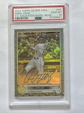2022 Topps Gilded Collection Oneil Cruz Golf Etch Rookie Auto /50 PSA 10