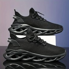 Running Black Shoes Sneakers Casual Men's Outdoor Athletic Jogging Sports Tennis