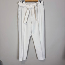 New Polo Ralph Lauren Cream Straight Leg Women's Dress Pants with Belt 8