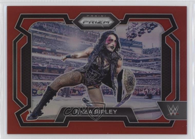 2024 Panini Prizm WWE Red Prizm 134/299 Rhea Ripley #37 g1s