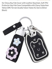 Key Fob Cover With Leather Keychain
