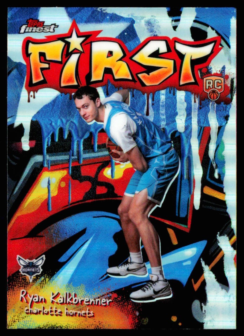 Ryan Kalkbrenner 2025-26 Topps Finest First #F-24 Refractor Hornets Rookie RC