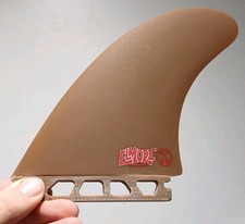 Captain Fin Co Troy Elmore Twin Trailer Surfboard Fin Set Large Fiberglas 5,65"