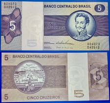 Brazil ND (1974) 5 Cruzeiros Dom Pedro I P-192c UNC - US-Seller