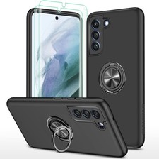 Galaxy S21 Plus Case with Self Healing TPU Screen Protector 2PCS, Black