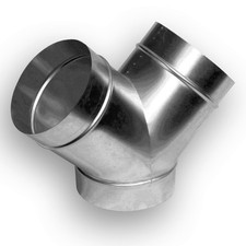 Y-Stück dreimal 200mm Anschlüsse für Wickelfalzrohr