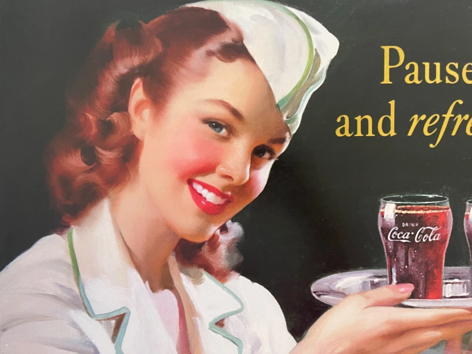 COCA COLA, 1948, VINTAGE ADVERTISEMENT OFFICIAL, LICENSED 1996 ART PRINT - Image 2 of 4