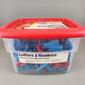 Alpha Magnets Letters & Numbers 214 Color-Coded Pieces, Math, Upper & Lowercase