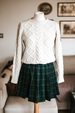 Moncler Gamme Bleu Cable Knit Wool Sweater – Cream/Off-White – Size S