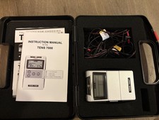TENS 7000 Digital Unit 2nd Edition Hard Case 24 New Electrodes Battery