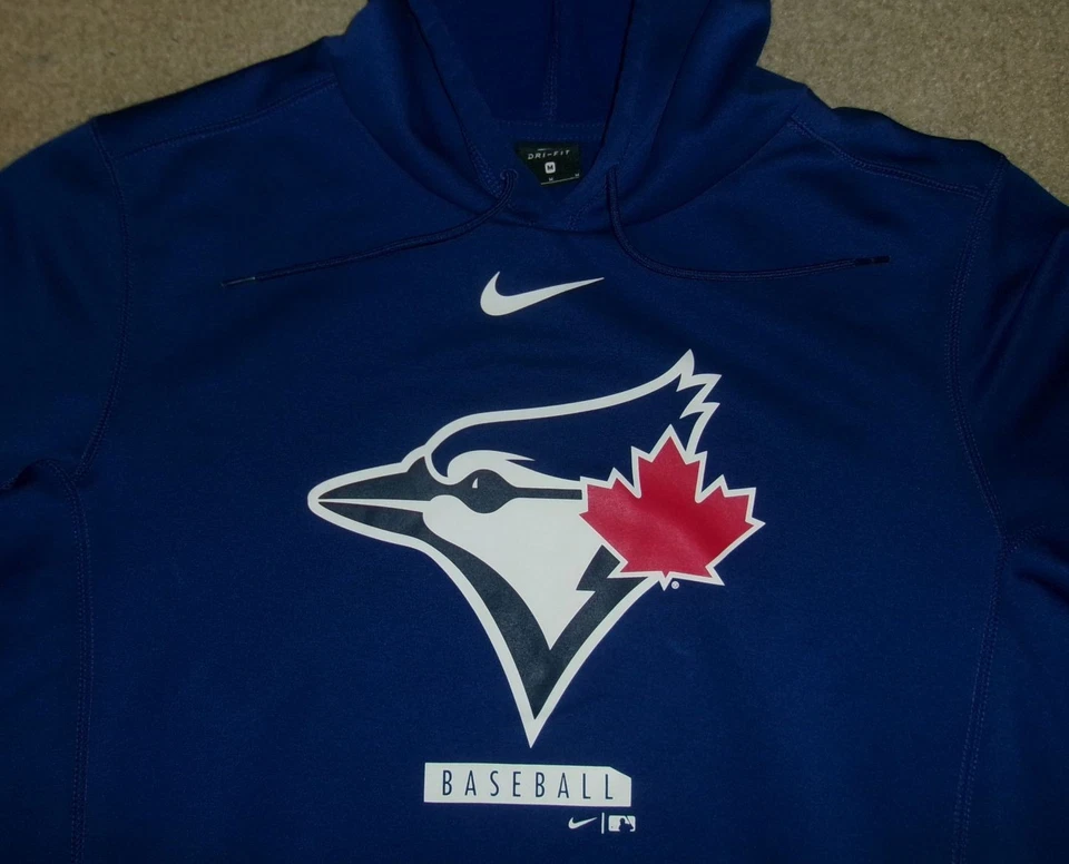NIKE DRI-FIT Authentic TORONTO BLUE JAYS Heavy HOODY/Sweatshirt M/Medium jacket - Image 2 of 4