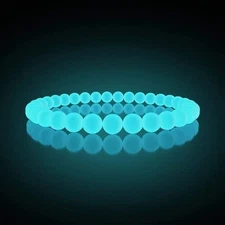 Luminous  Bracelet Stone Round Bead Glow In The Dark Jewelry Party Gifts Woman
